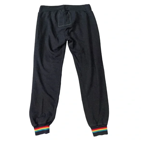 Aviator Nation Dark Grey Rainbow Prism Jogger Size M - Picture 4 of 11